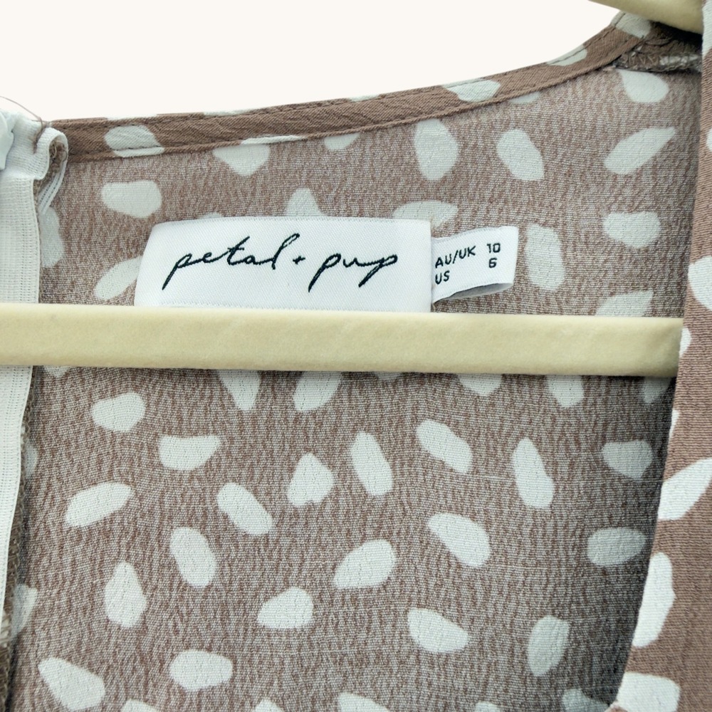 Petal & Pup Franklin Polka Dot Midi Dress Size 6 Cottagecore Reformation Style - Picture 11 of 16